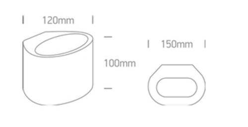 APLIQUE PARED OVAL. 1xG9 MAX.40W IP20 ONE LIGHT.