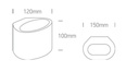 APLIQUE PARED OVAL. 1xG9 MAX.40W IP20 ONE LIGHT.
