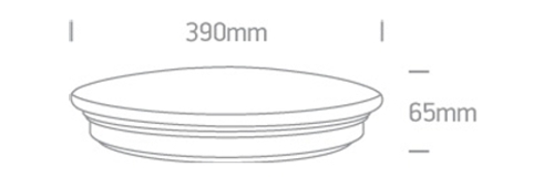 APLIQUE TECHO CIRC. LED 24W 3000K IP20 ONE LIGHT.