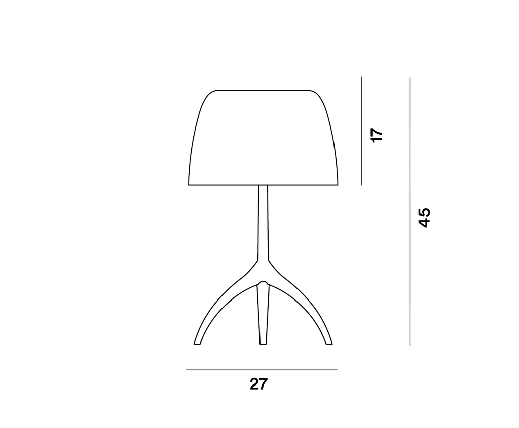 LAMPARA DE MESA ALUMINIO 1xE27 MAX.11W IP20 LUMIERE NUANCES FOSCARINI