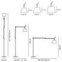 LAMPARA DE PIE 1xE27 DIM. TOLOMEO MEGA BODY ARTEMIDE.
