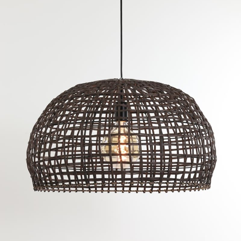 COLGANTE OLAKI RATTAN BROWN 56-34CM.