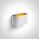 [260056W] APLIQUE PARED OVAL. 1xG9 MAX.30W IP20 ONE LIGHT. (Blanco)