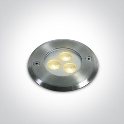 [269066AW] UPLIGHT CIRC. LED 3x1W 3000K IP68 DIM. ONE LIGHT.