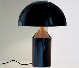 [85L0238NE] LAMPARA DE MESA ATOLLO SMALL SIZE BLACK METAL OLUCE.