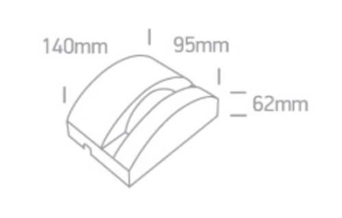APLIQUE PARED LED 6W 3000K IP65 ONE LIGHT.
