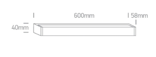 APLIQUE PARED TUB. LED 15W 2700K IP44 ONE LIGHT.