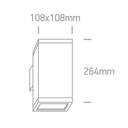 APLIQUE PARED REC. 2xE27 MAX.20W IP54 ONE LIGHT.