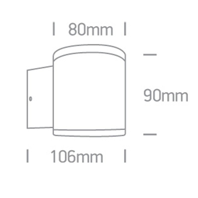 APLIQUE PARED CIRC. LED 6W 3000K IP54 ONE LIGHT.