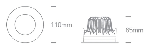 DOWNLIGHT CIRC. LED 15W 3000K IP65 ONE LIGHT.
