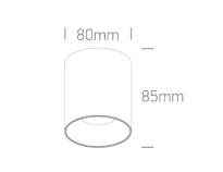 APLIQUE TECHO CIL. LED 10W 3000K IP20 ONE LIGHT.