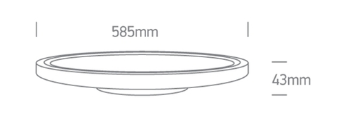 APLIQUE TECHO CIRC. LED 60W 3000K IP20 ONE LIGHT.