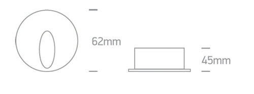 EMB. PARED CIRC. LED 3W 3000K IP54 ONE LIGHT.