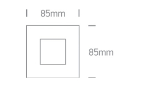 EMB. PARED CUAD. LED 1W 3000K IP44 ONE LIGHT.