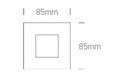 EMB. PARED CUAD. LED 1W 3000K IP44 ONE LIGHT.