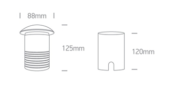 UPLIGHT CIRC. 1xGU10 MAX.10W IP67 ONE LIGHT.