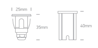 UPLIGHT CIRC. LED 0,3W 3000K IP68 DIM. ONE LIGHT.