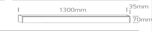 LUMINARIA LINEAL LED 40W 3000K IP20 130CM ONE LIGHT.