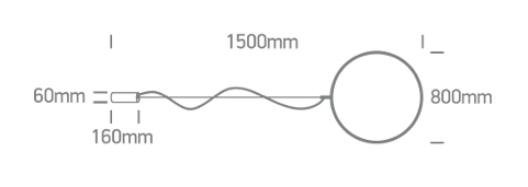 COLGANTE ARO LED 40W 3000K IP20 DIM. ONE LIGHT. (80cm)