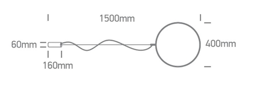 COLGANTE ARO LED 20W 3000K IP20 DIM. ONE LIGHT. (40cm)