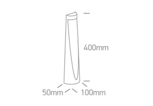 BOLARDO SEMICIRC. LED 7W 3000K IP65 ONE LIGHT.