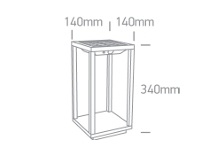 FAROL SOLAR LED 2,2W 3000K IP54 SPIKE SENSOR ONE LIGHT.