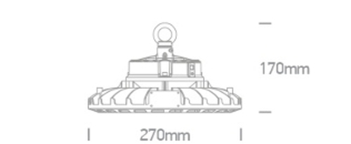 CAMPANA INDUSTRIAL LED 150W 4000K IP65 DIM. ONE LIGHT.