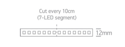 CINTA LED WATERPROOF 14,4W/m 3000K IP68 DIM. 5MTS ONE LIGHT.