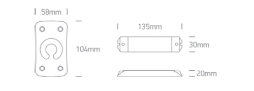 CONTROLADOR P/DIM LED 12V/24V ALCANCE 50MT ONE LIGHT.