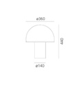 ONFALE T GRANDE E14 18W ARTEMIDE.