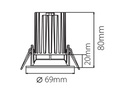 DOWNLIGHT CIRC. 1xLLR MAX. 9W IP20 RIO.