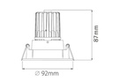 DOWNLIGHT OVAL 1xGU10 MAX.7W IP20 RIO.