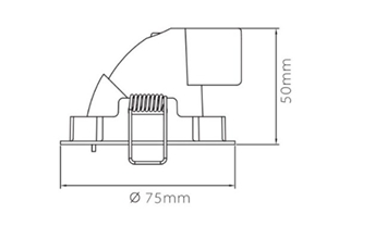 DOWNLIGHT CIRC. LED 9W 2700K 24° CR90 IP20 RIO.