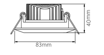 DOWNLIGHT LED 9w 2700k 24°NODIM CRI90 C/DRIV SATIN RIO.