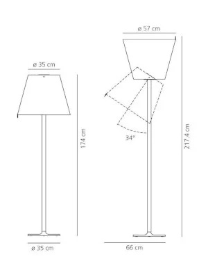 MELAMPO MEGA TERRA ALUMINIO ARTEMIDE.