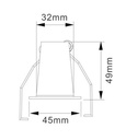 DOWNLIGHT CUAD. 1x2W 2700K 30° CRI95 IP20 RIO