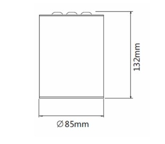 APLIQUE TECHO CIL. LED 24W 3000k 60° CRI90 IP20 RIO.