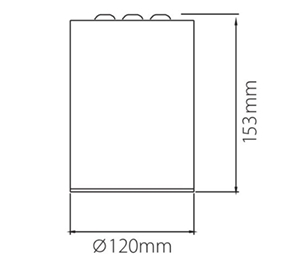APLIQUE TECHO CIL. LED 31W 3000K 60° CRI90 IP20 RIO
