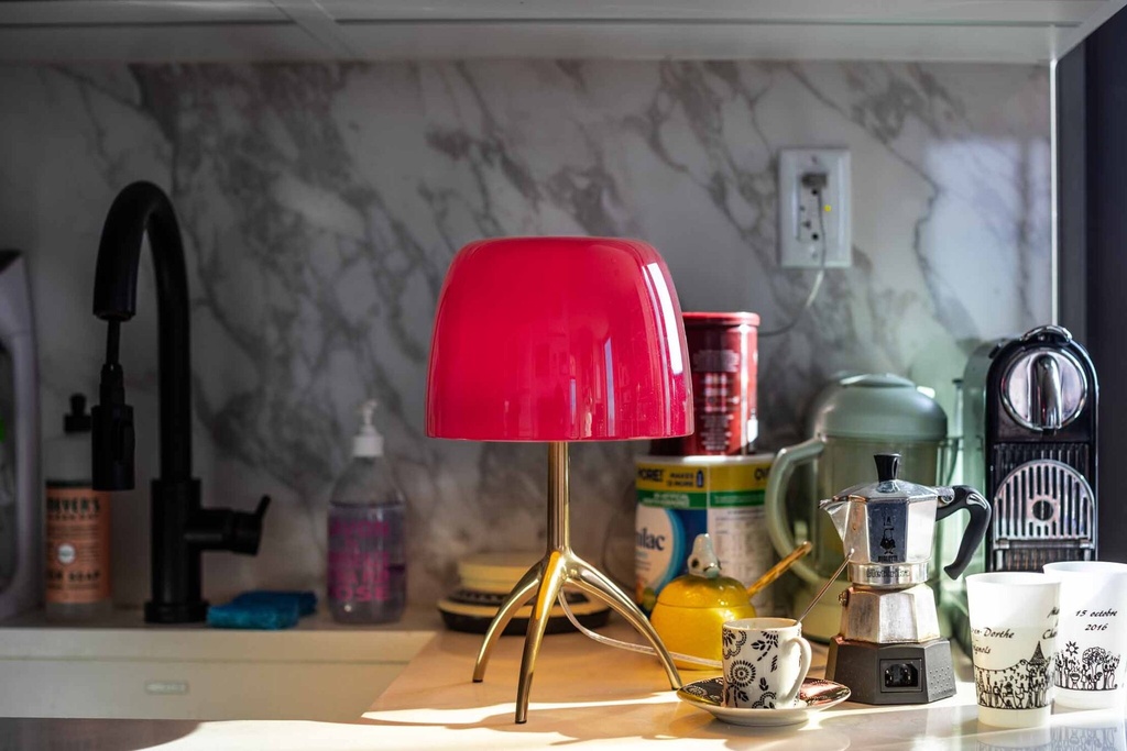 LAMAPRA DE MESA 1xE27 LUMIERE PICCOLA CHAMPAGNE/CEREZA FOSCARINI