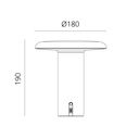 LAMPARA DE MESA TAKKU INALÁMBRICA ARTEMIDE.