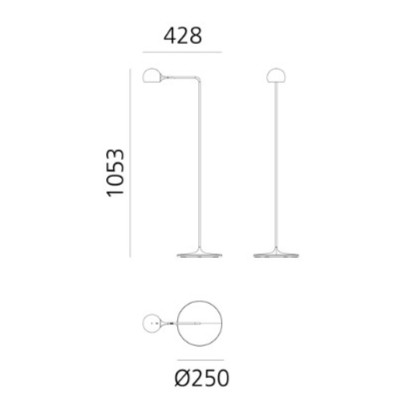 LAMPARA DE PIE IXA LETTURA LED ARTEMIDE.
