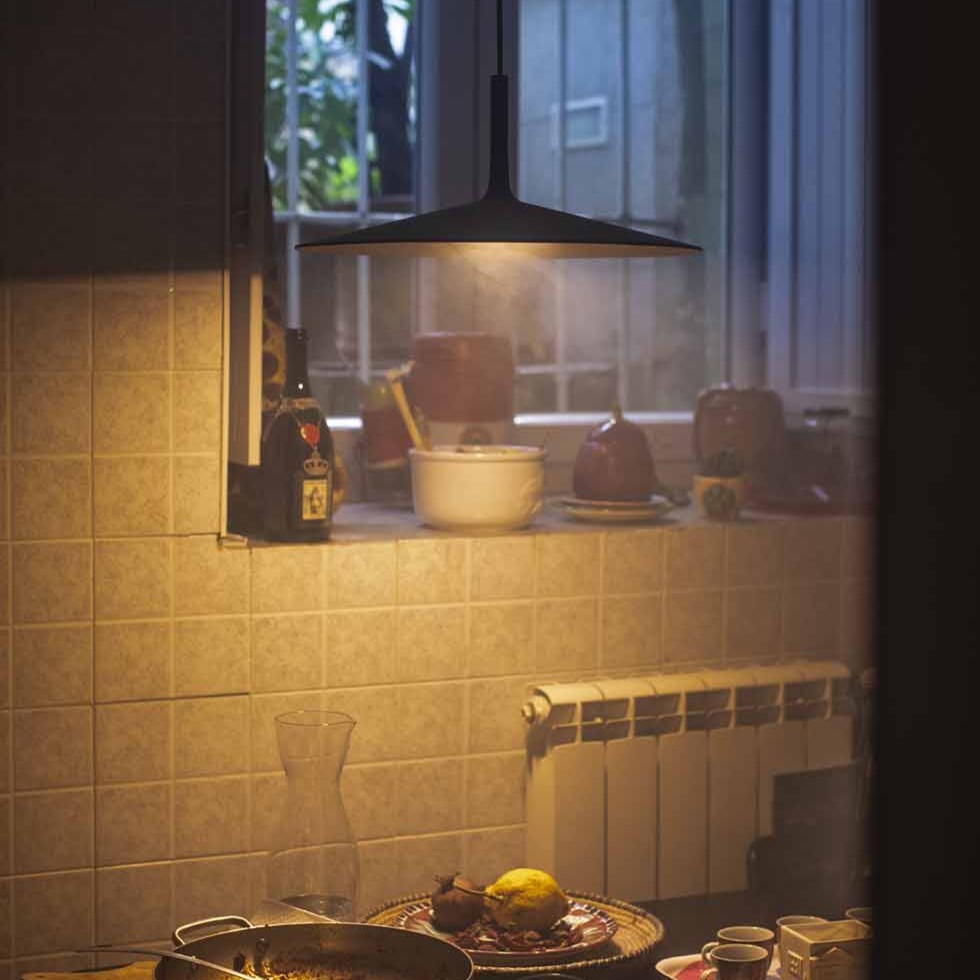 COLGANTE LED MARRON DIM APLOMB LARGE FOSCARINI.