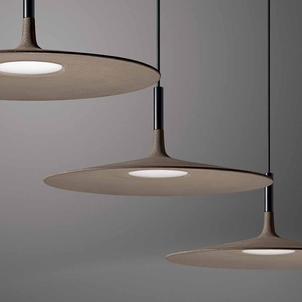 COLGANTE LED MARRON DIM APLOMB LARGE FOSCARINI.