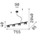 COLGANTE MINOR LINEAR SP4 TRIOS LIGHTING.