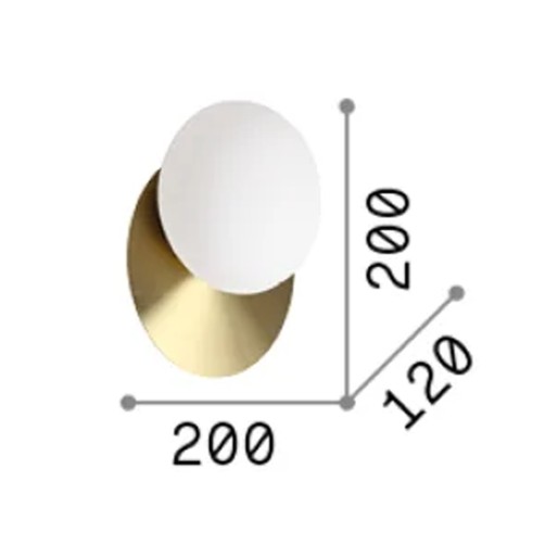 APLIQUE PARED NINFEA AP1 TRIOS LIGHTING.