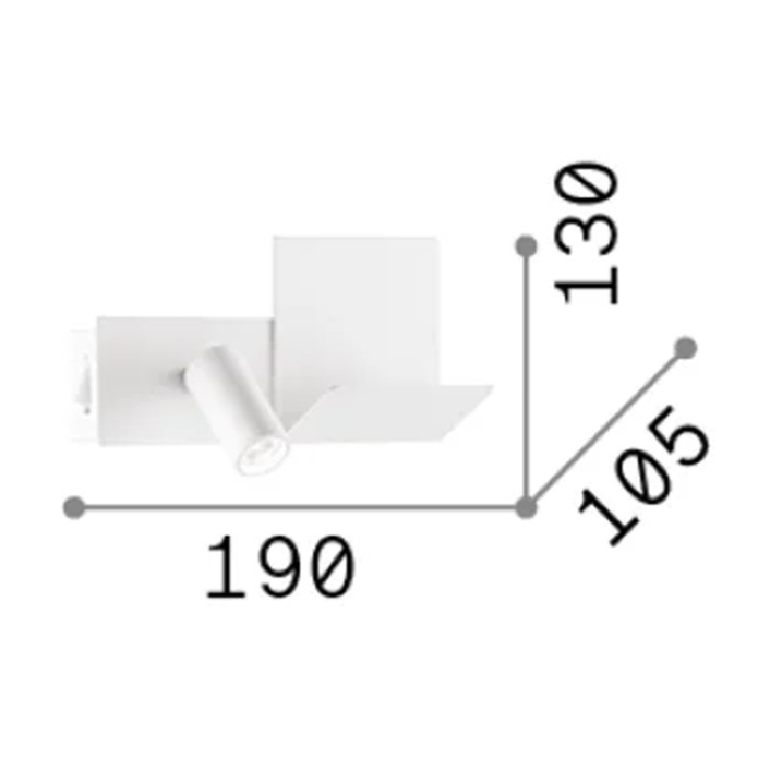 APLIQUE PARED KOMODO-1 AP LED USB SWITCH TRIOS LIGHTING.