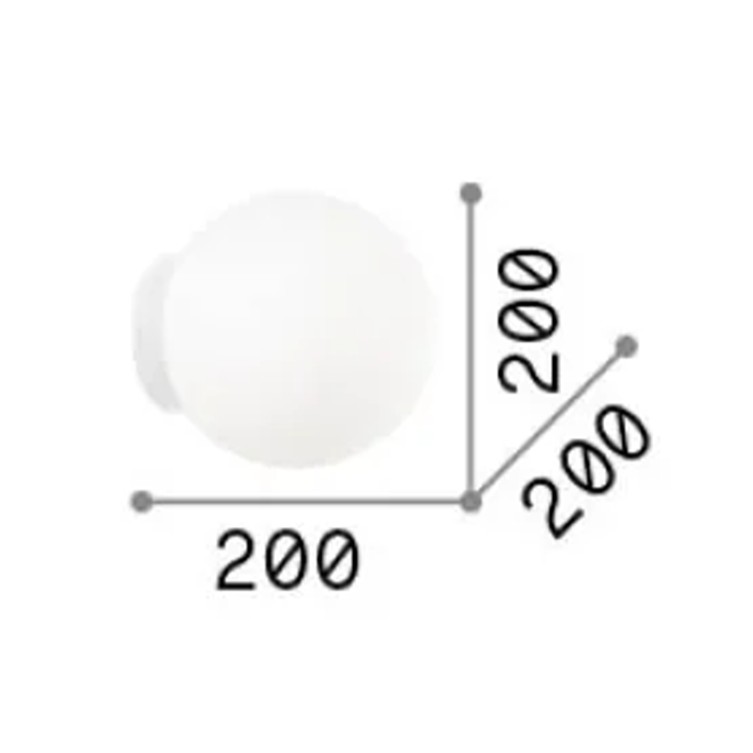 APLIQUE PARED MAPA AP1 D20 TRIOS LIGHTING.