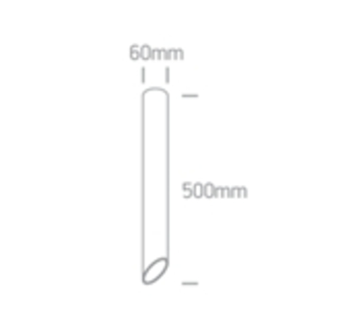 APLIQUE TECHO 1xGU10 CILINDRO BK 50CM ONE.
