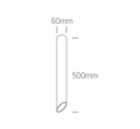 APLIQUE TECHO 1xGU10 CILINDRO BK 50CM ONE.