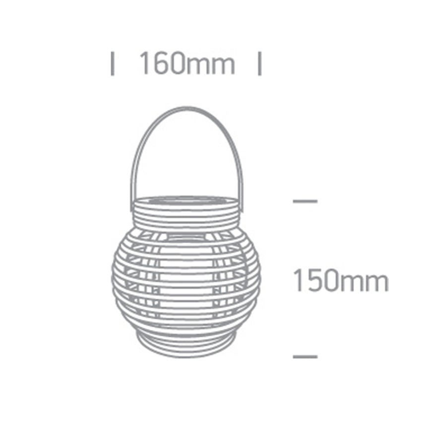 LAMPARA TIPO CANDLE IN BASKET PILAS 2xC ONE LIGHT.